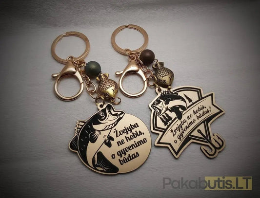 Raktų pakabukai - Žvejui - 2 vienetai - Pakabutis.lt