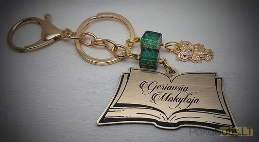 Raktų pakabukas - Geriausia mokytoja 2 - Pakabutis.lt