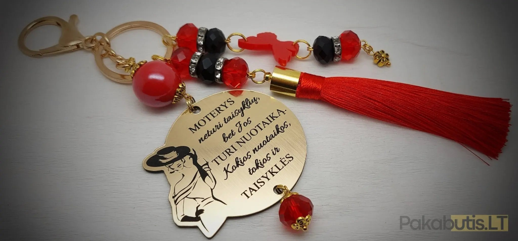 Raktų pakabukas - Moterys neturi taisyklių